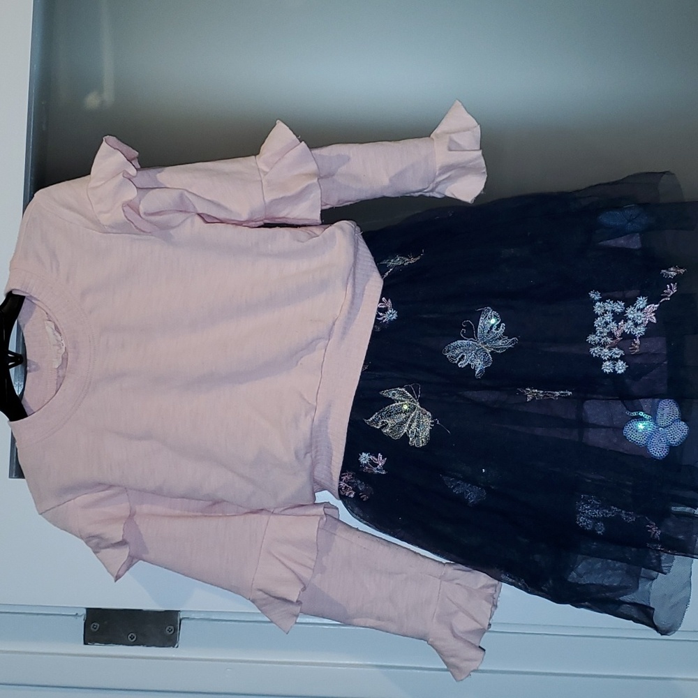 Truly Me Tulle Tutu Dress pink navy 5
